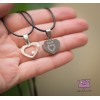 Кулон парный "I love you. Мини сердечки". Сталь. Цена за 1 пару
